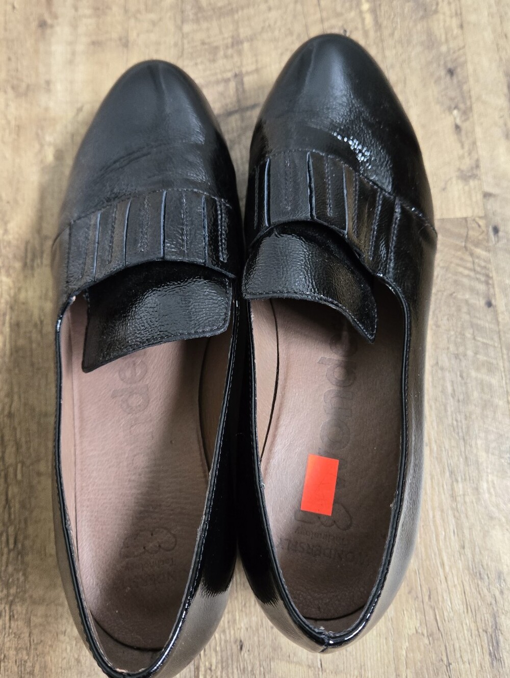 Wonders C-33281 Patent Leather Wedge Loafers, Womens Size 39 - Picture 5 of 10